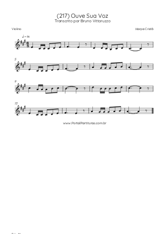 Harpa Cristã (217) Ouve Sua Voz score for Violin