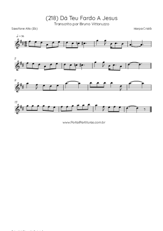 Harpa Cristã (218) Dá Teu Fardo A Jesus score for Alto Saxophone