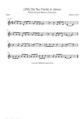 Harpa Cristã (218) Dá Teu Fardo A Jesus score for Harmonica