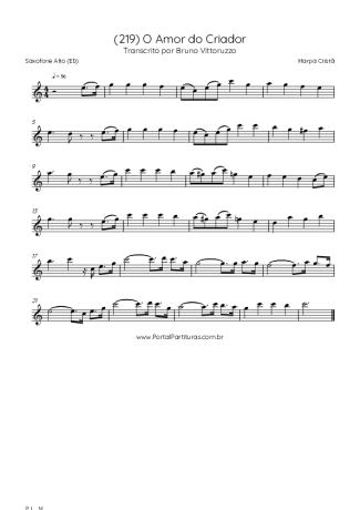 Harpa Cristã  score for Alto Saxophone