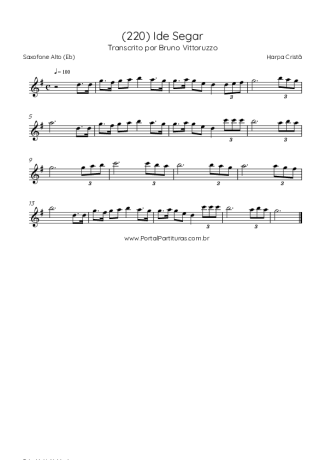 Harpa Cristã (220) Ide Segar score for Alto Saxophone