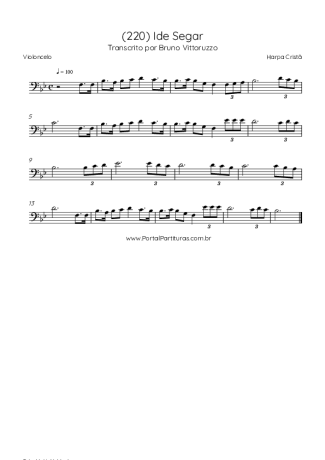 Harpa Cristã (220) Ide Segar score for Cello