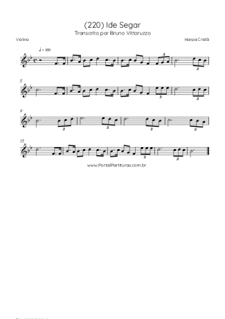 Harpa Cristã (220) Ide Segar score for Violin