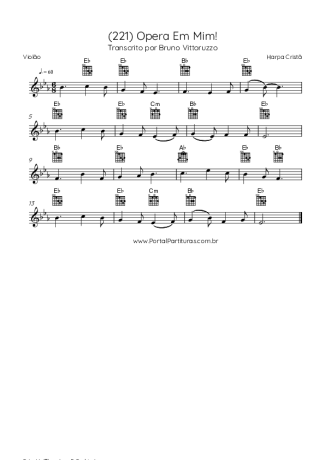 Harpa Cristã (221) Opera Em Mim! score for Acoustic Guitar