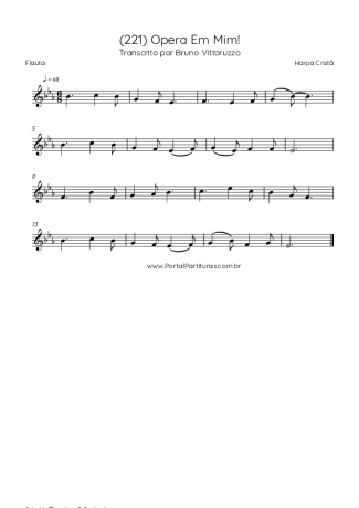 Harpa Cristã (221) Opera Em Mim! score for Flute