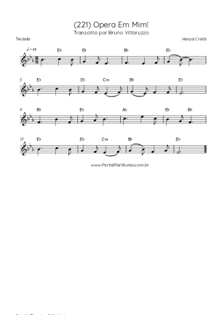 Harpa Cristã (221) Opera Em Mim! score for Keyboard