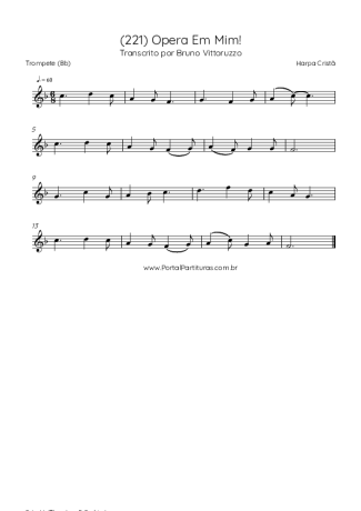 Harpa Cristã (221) Opera Em Mim! score for Trumpet