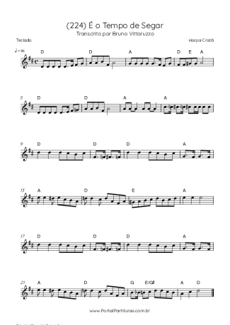 Harpa Cristã (224) É O Tempo De Segar score for Keyboard