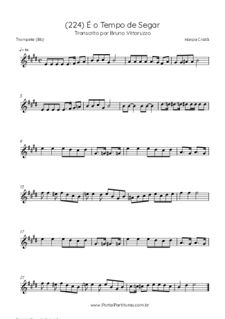 Harpa Cristã (224) É O Tempo De Segar score for Trumpet