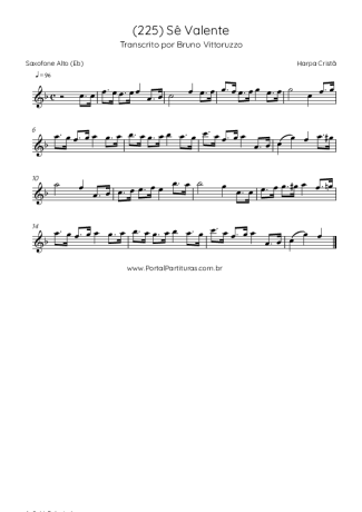 Harpa Cristã (225) Sê Valente score for Alto Saxophone