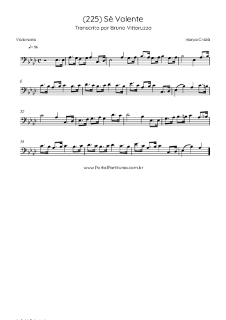 Harpa Cristã (225) Sê Valente score for Cello