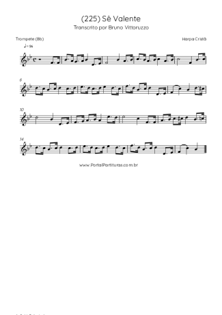 Harpa Cristã (225) Sê Valente score for Trumpet