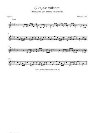 Harpa Cristã (225) Sê Valente score for Violin