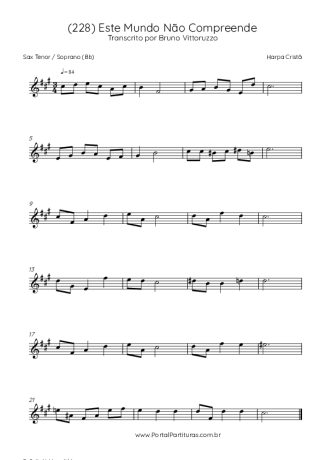 Harpa Cristã  score for Tenor Saxophone Soprano (Bb)