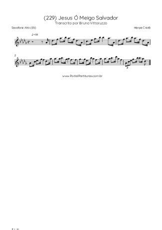 Harpa Cristã (229) Jesus Ó Meigo Salvador score for Alto Saxophone