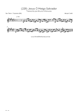 Harpa Cristã  score for Tenor Saxophone Soprano (Bb)