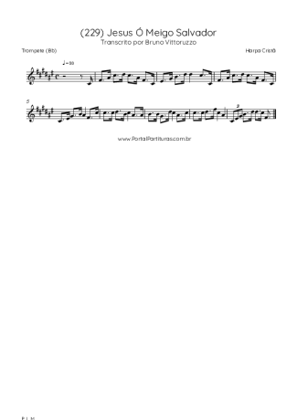 Harpa Cristã (229) Jesus Ó Meigo Salvador score for Trumpet