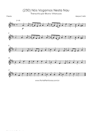 Harpa Cristã (230) Nós Vogamos Nesta Nau score for Flute