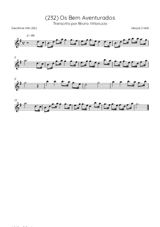Harpa Cristã (232) Os Bem Aventurados score for Alto Saxophone