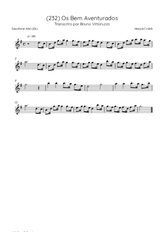 Harpa Cristã (232) Os Bem Aventurados score for Alto Saxophone