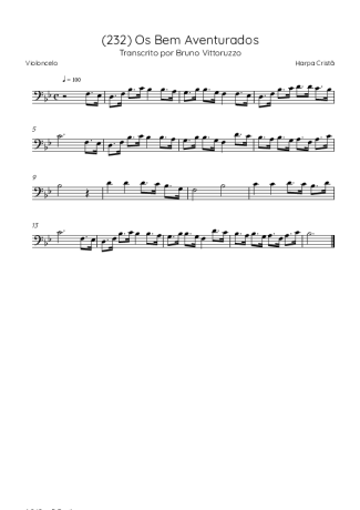 Harpa Cristã (232) Os Bem Aventurados score for Cello