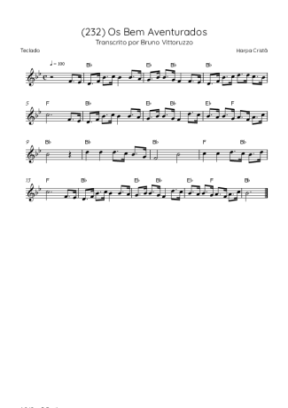 Harpa Cristã (232) Os Bem Aventurados score for Keyboard