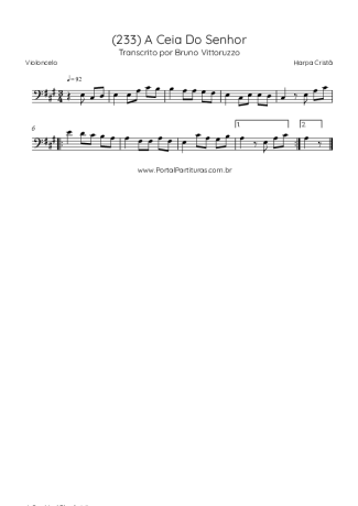 Harpa Cristã  score for Cello