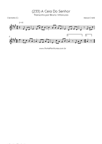 Harpa Cristã  score for Clarinet (C)