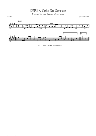 Harpa Cristã (233) A Ceia Do Senhor score for Flute