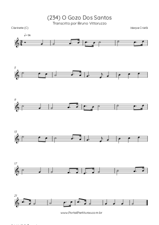 Harpa Cristã  score for Clarinet (C)