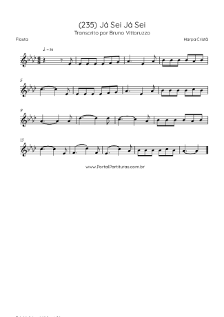 Harpa Cristã (235) Já Sei Já Sei score for Flute
