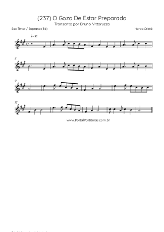 Harpa Cristã  score for Tenor Saxophone Soprano (Bb)