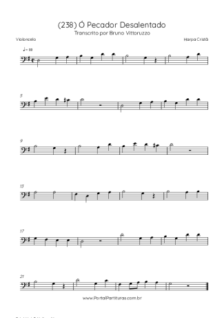 Harpa Cristã (238) Ó Pecador Desalentado score for Cello