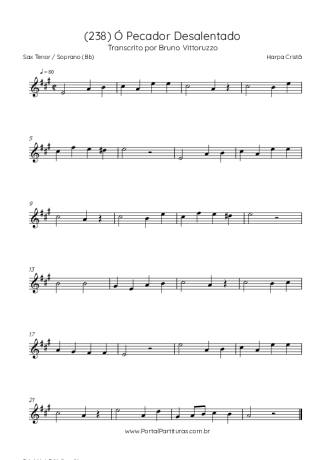 Harpa Cristã  score for Tenor Saxophone Soprano (Bb)