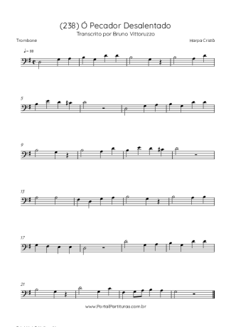 Harpa Cristã (238) Ó Pecador Desalentado score for Trombone