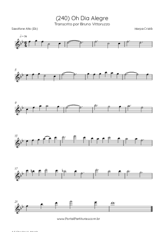 Harpa Cristã  score for Alto Saxophone