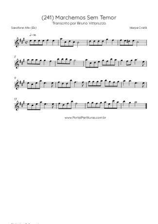 Harpa Cristã (241) Marchemos Sem Temor score for Alto Saxophone