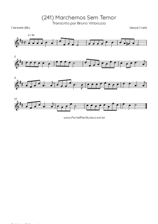 Harpa Cristã (241) Marchemos Sem Temor score for Clarinet (Bb)