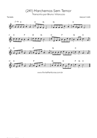 Harpa Cristã (241) Marchemos Sem Temor score for Keyboard