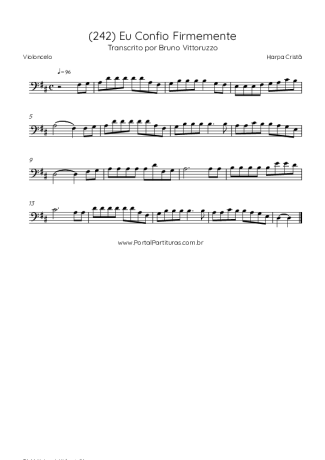 Harpa Cristã (242) Eu Confio Firmemente score for Cello