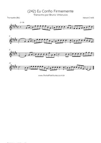Harpa Cristã (242) Eu Confio Firmemente score for Trumpet