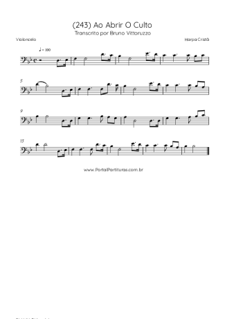 Harpa Cristã  score for Cello