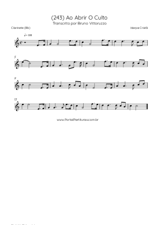 Harpa Cristã  score for Clarinet (Bb)