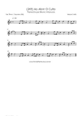 Harpa Cristã  score for Tenor Saxophone Soprano (Bb)