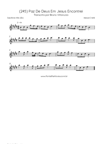 Harpa Cristã  score for Alto Saxophone