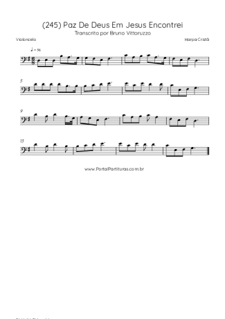 Harpa Cristã  score for Cello