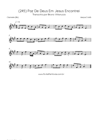 Harpa Cristã  score for Clarinet (Bb)