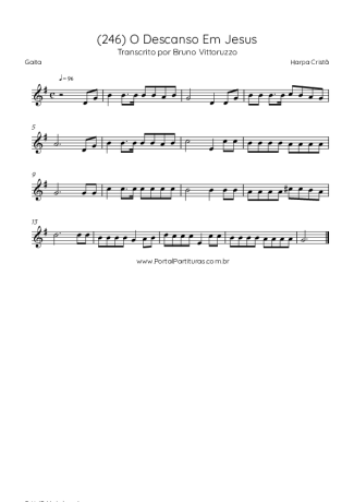 Harpa Cristã (246) O Descanso Em Jesus score for Harmonica