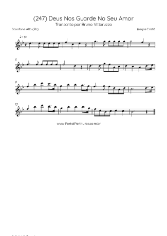 Harpa Cristã (247) Deus Nos Guarde No Seu Amor score for Alto Saxophone
