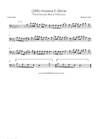 Harpa Cristã (248) Hosana E Glória score for Cello